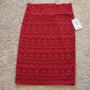 Lularoe Medium Black and Red Cassie. NWT